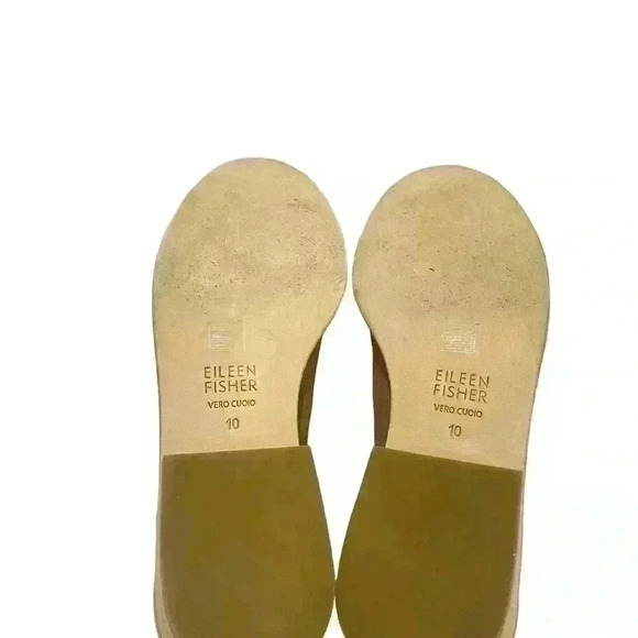 Eileen Fisher Women’s Tan Leather Pull On Ankle Boots Booties Shoes Size 10 - Picture 11 of 11